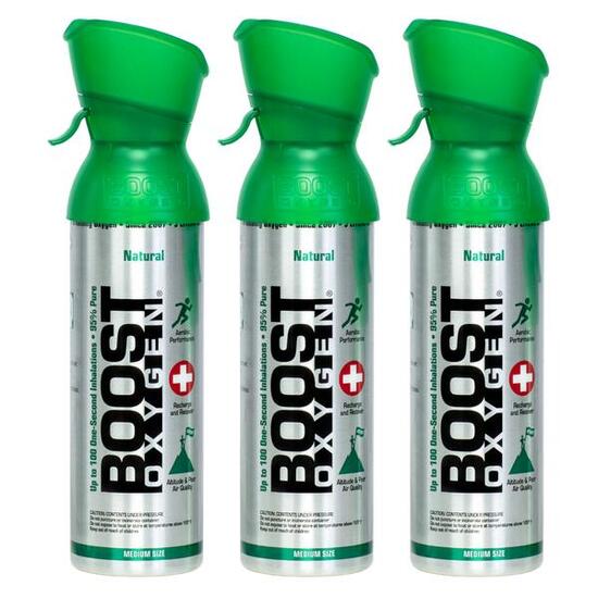 Boost Oxygen oxygène supplémentaire en bombe Naturel Petit 3x3L