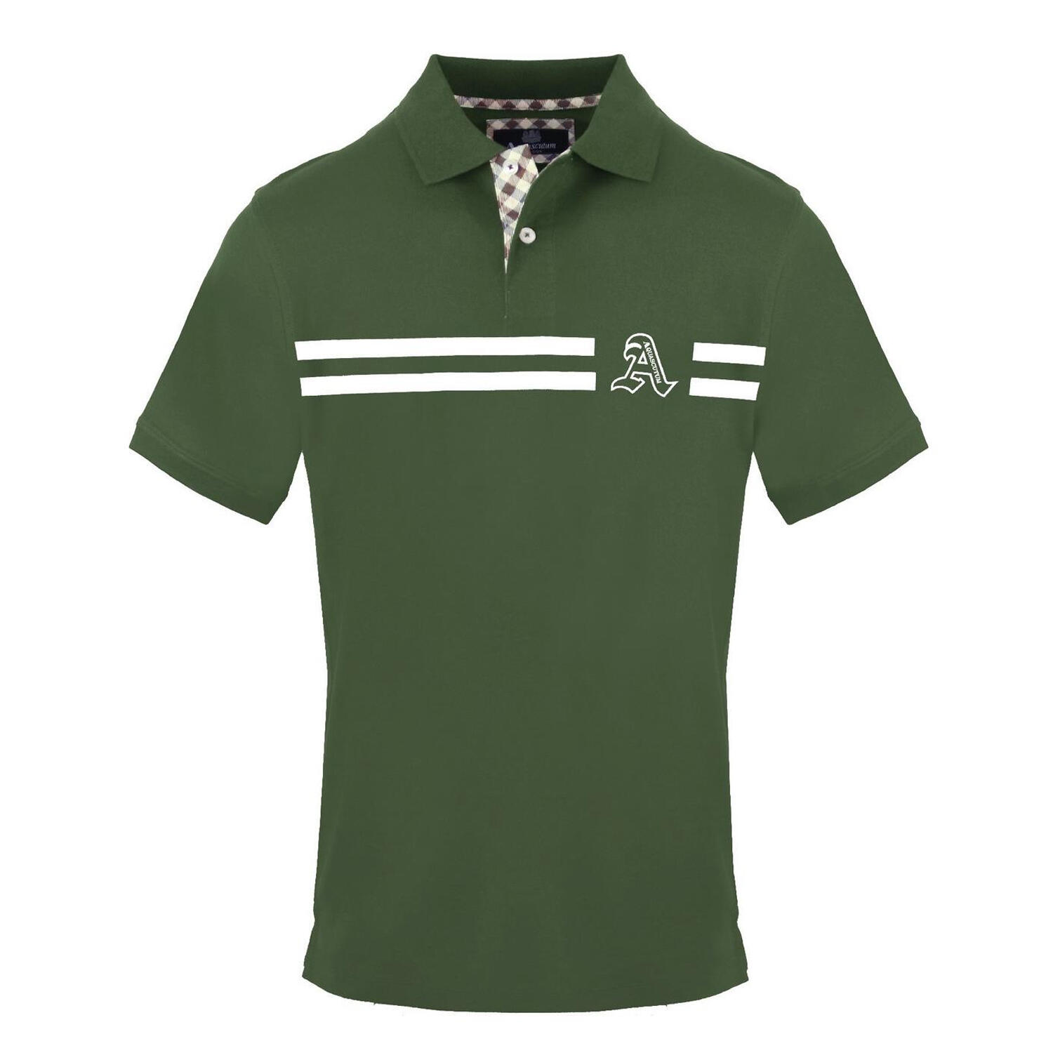 Aquascutum Mens Embroidered Logo Collared Polo Shirt