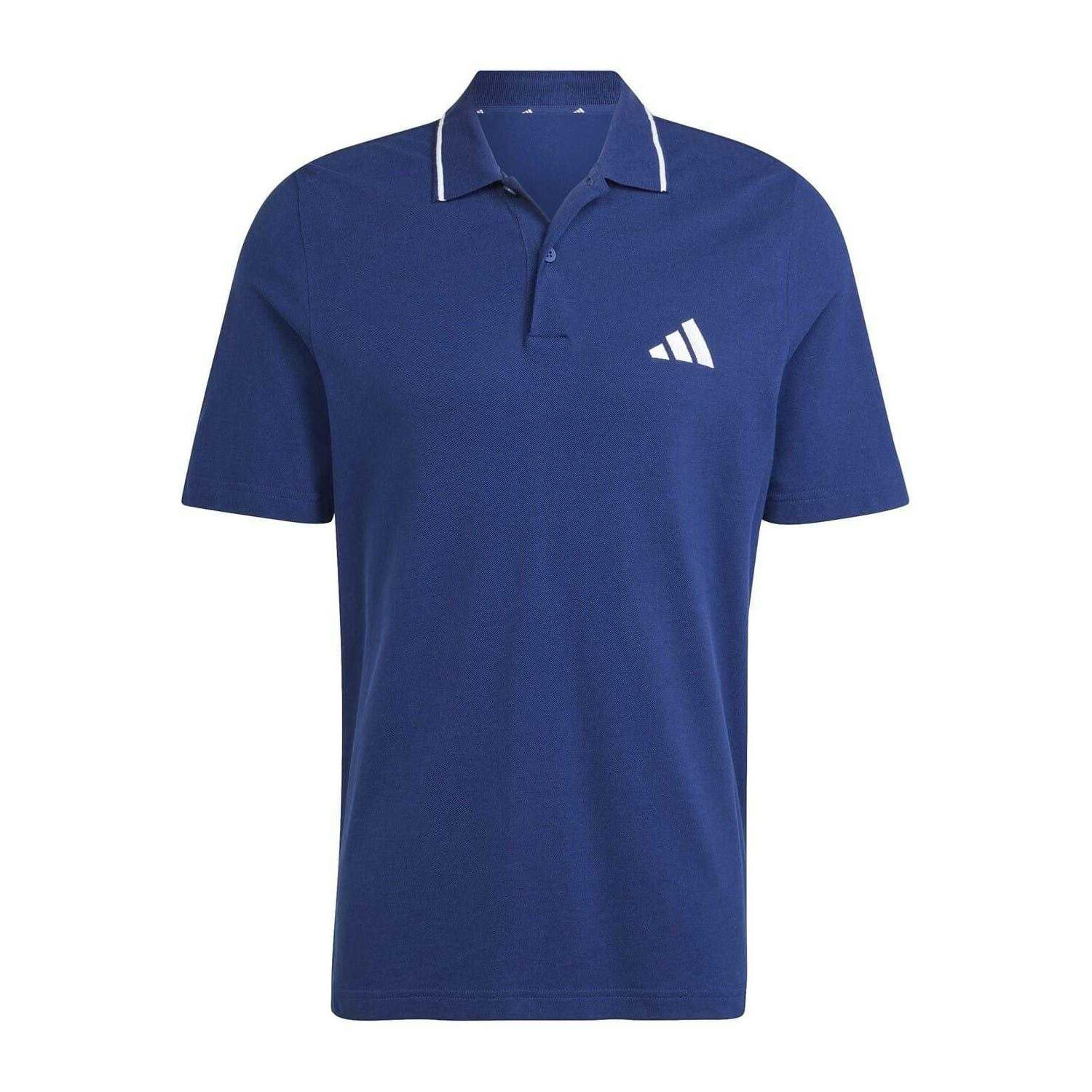 Adidas Mens 3 Stripes Cotton Polo Shirt