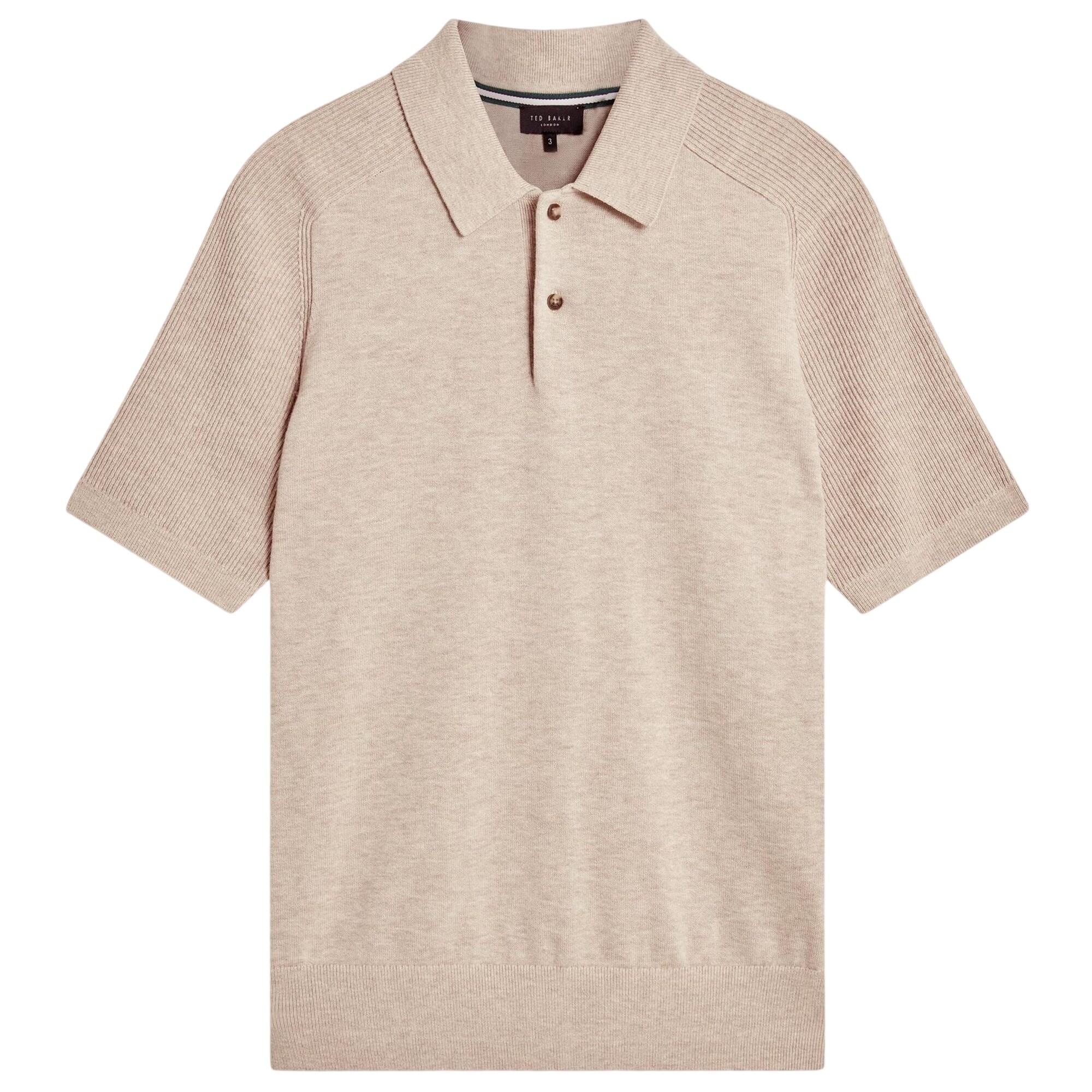 Ted Baker Mens Ribbed Raglan Polo Shirt