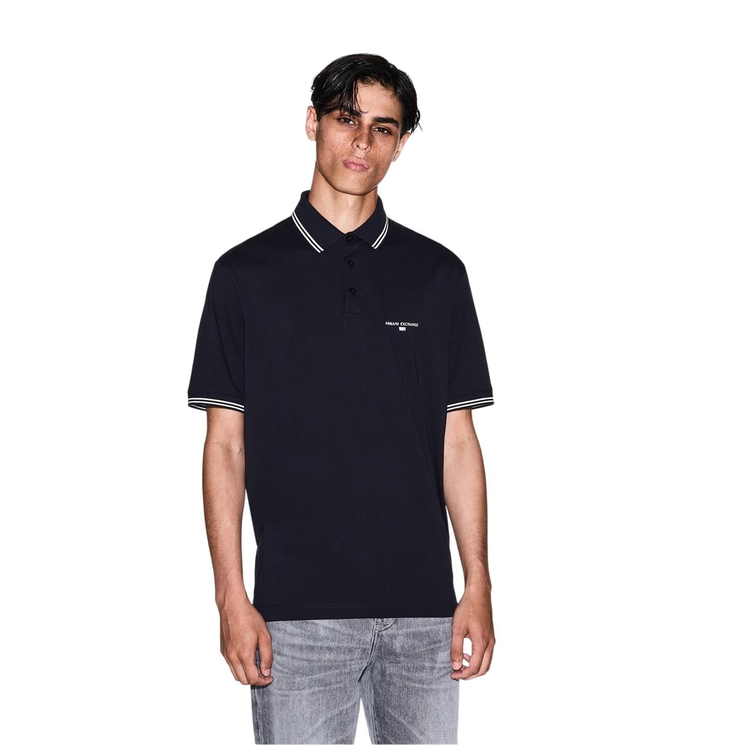 Armani Exchange Mens Embroidered Collared Polo Shirt