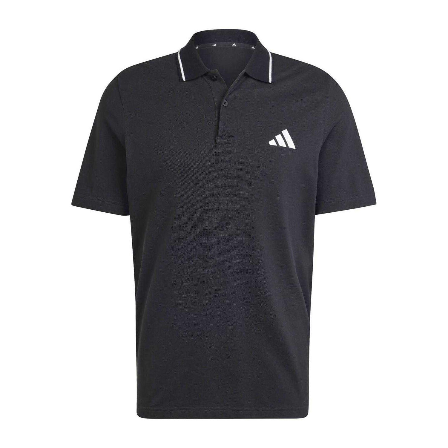 Adidas Mens 3 Stripes Cotton Polo Shirt