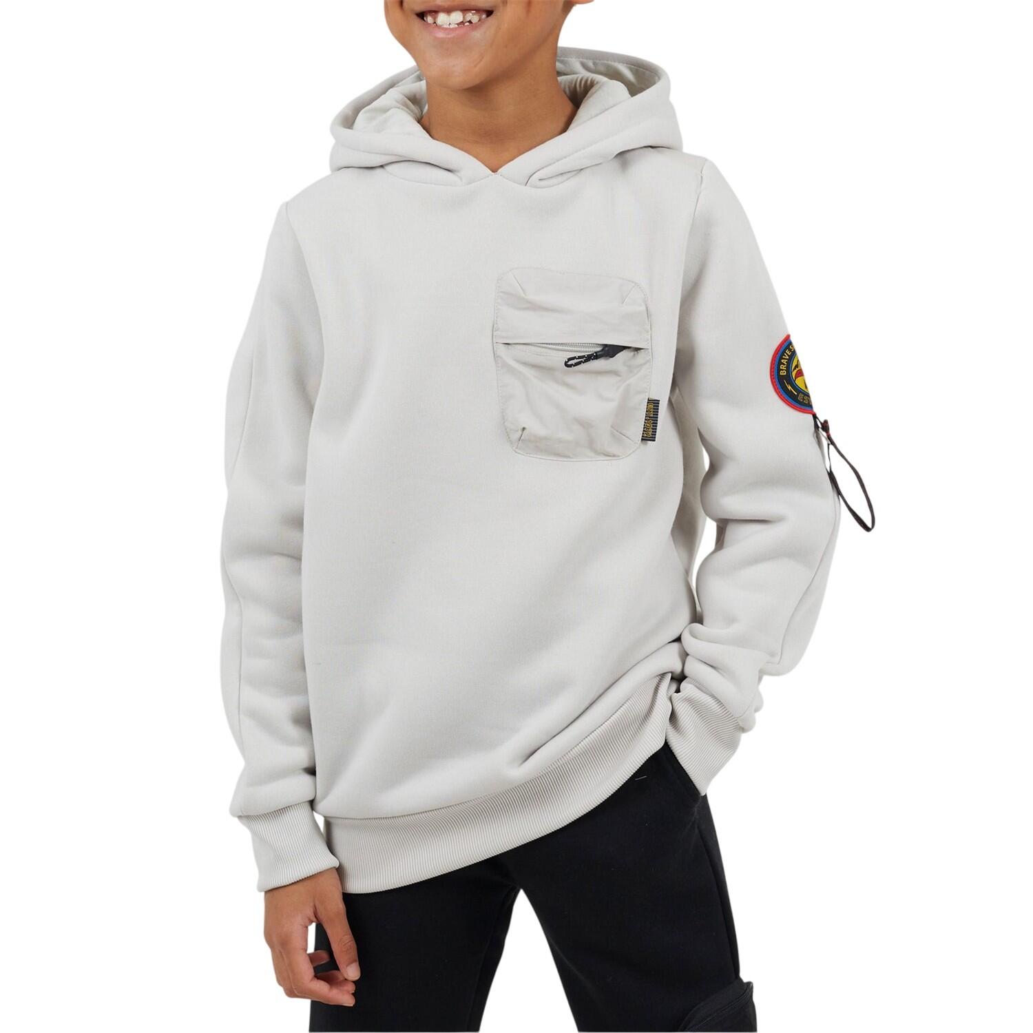 Brave Soul Boys Ribbed Hooded Long-Sleeved Sweatshirt