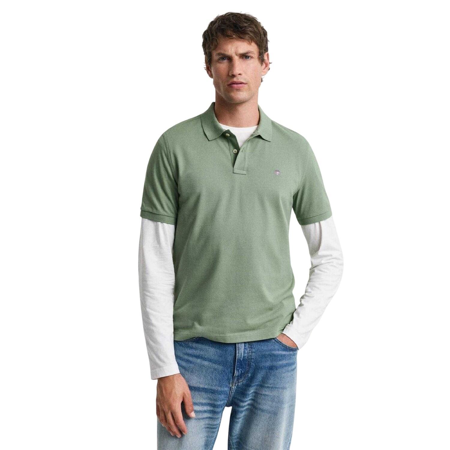 Gant Mens Plain Regular Polo Shirt