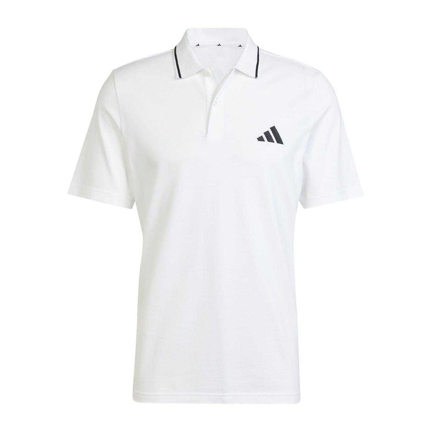 Adidas Mens 3 Stripes Cotton Polo Shirt
