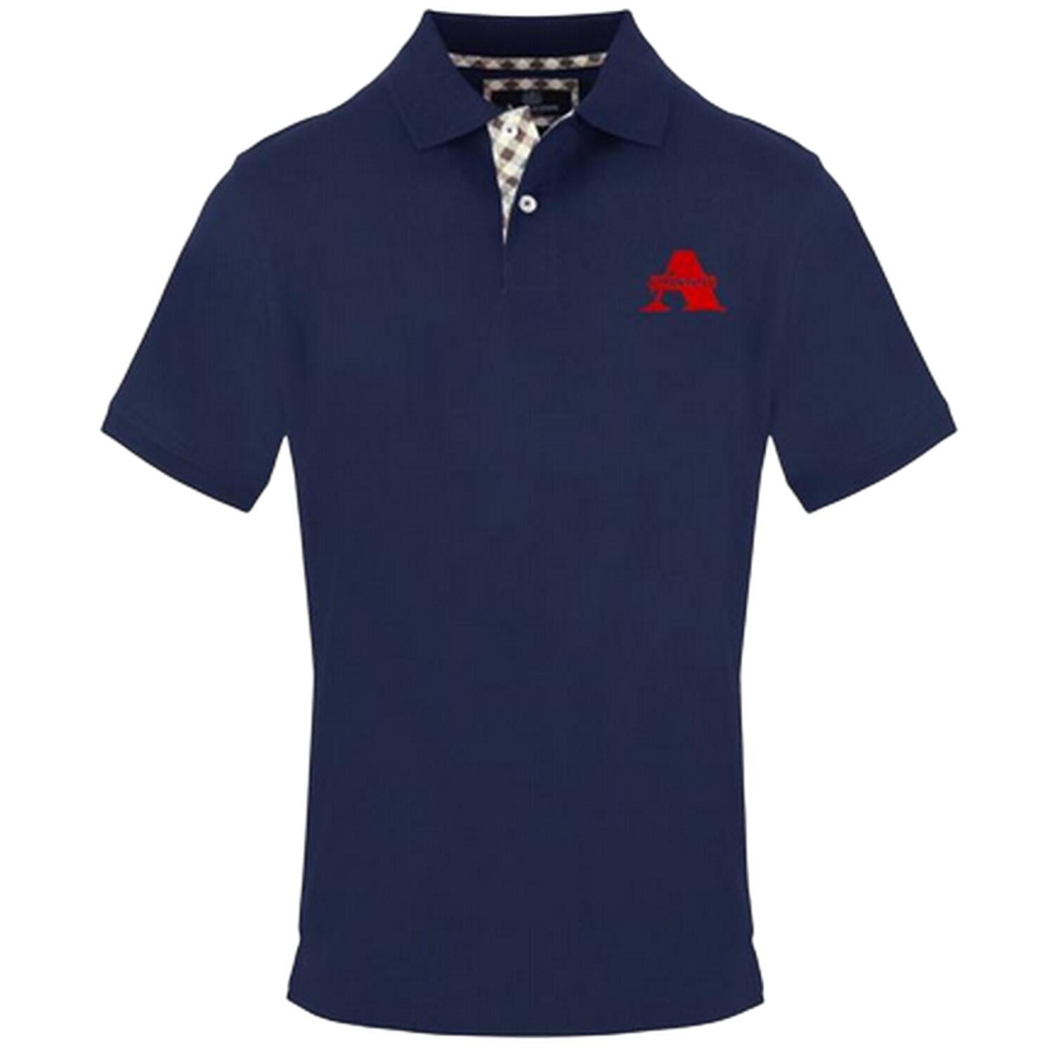 Aquascutum Mens Woven Embroidered Polo Shirt