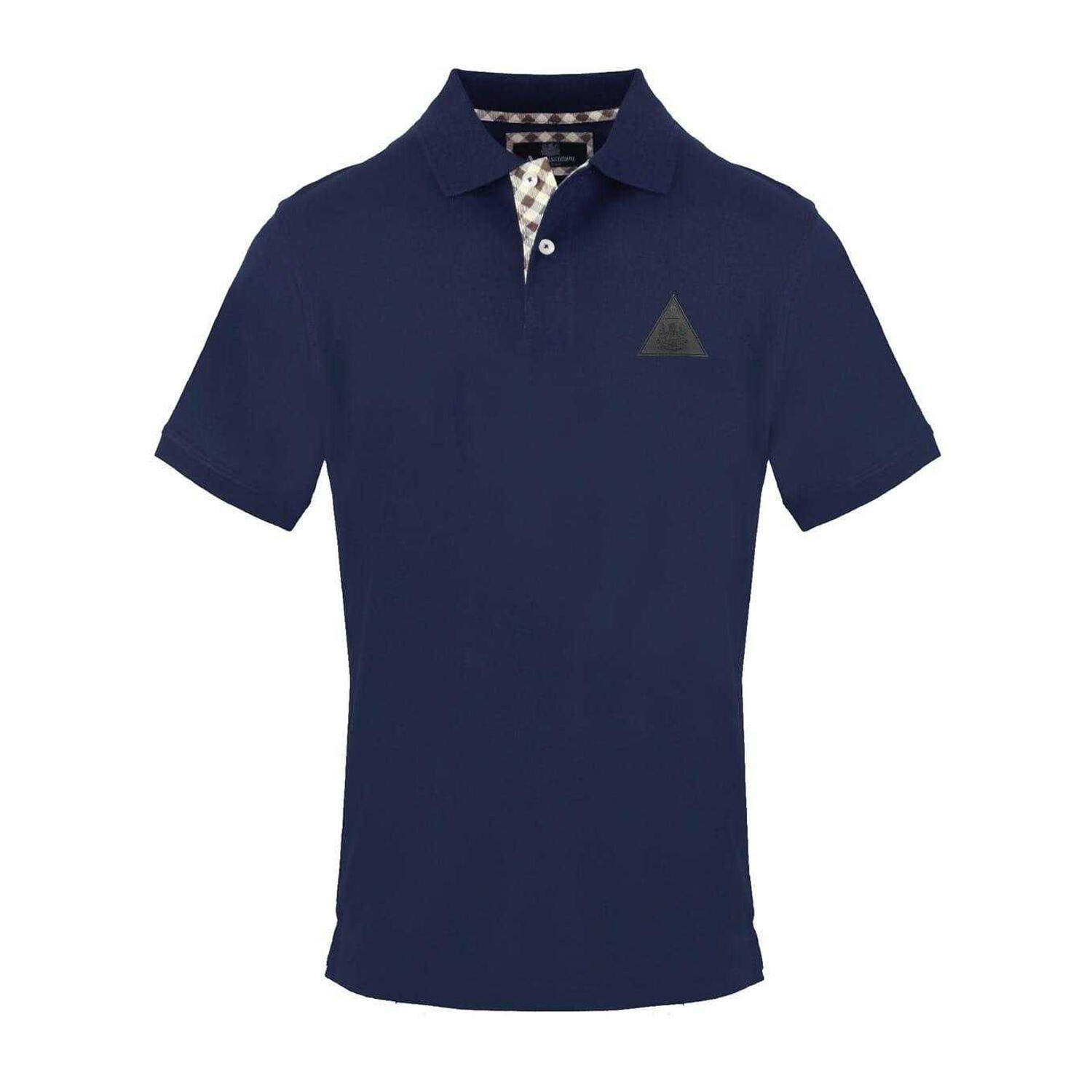 Aquascutum Mens Triangle Logo Polo Shirt