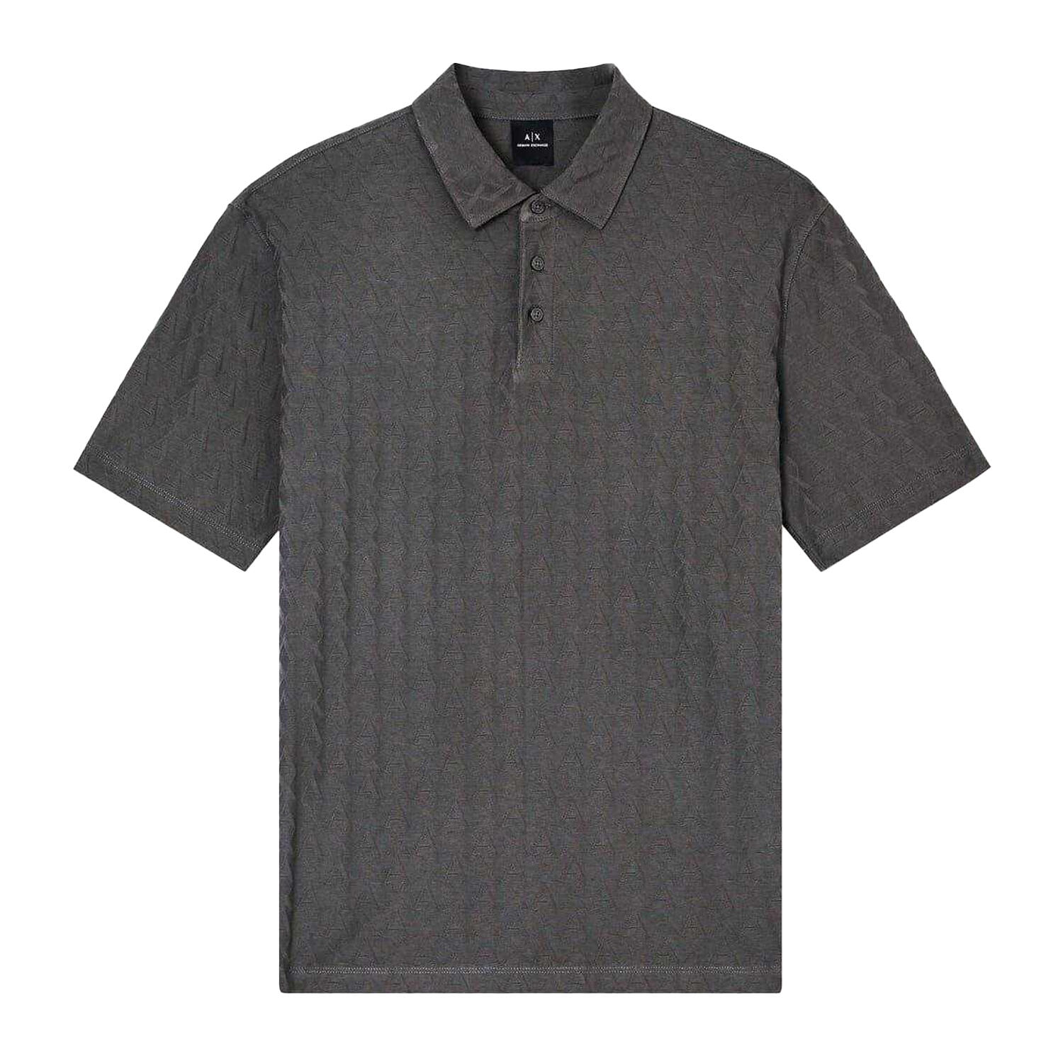 Armani Exchange Mens Geometric Collared Polo Shirt