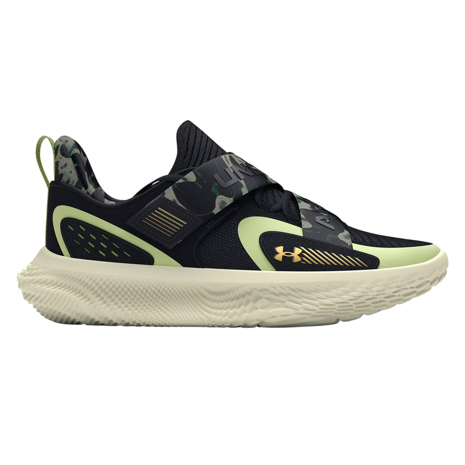 Under Armour Mens Flow Futr X 4 Camo Leather Round Toe Basketball Shoes