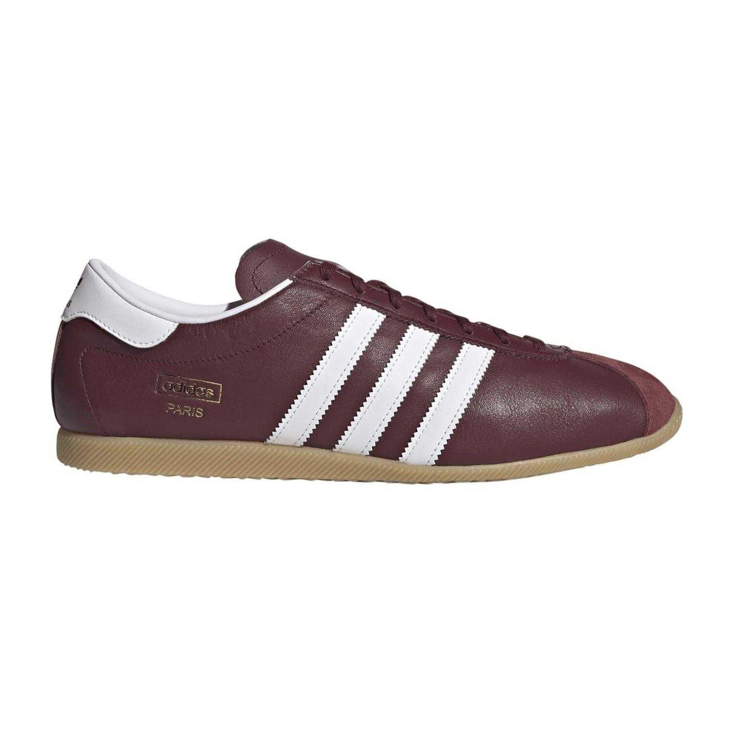 Adidas Mens Paris 3 Stripes Leather Trainers