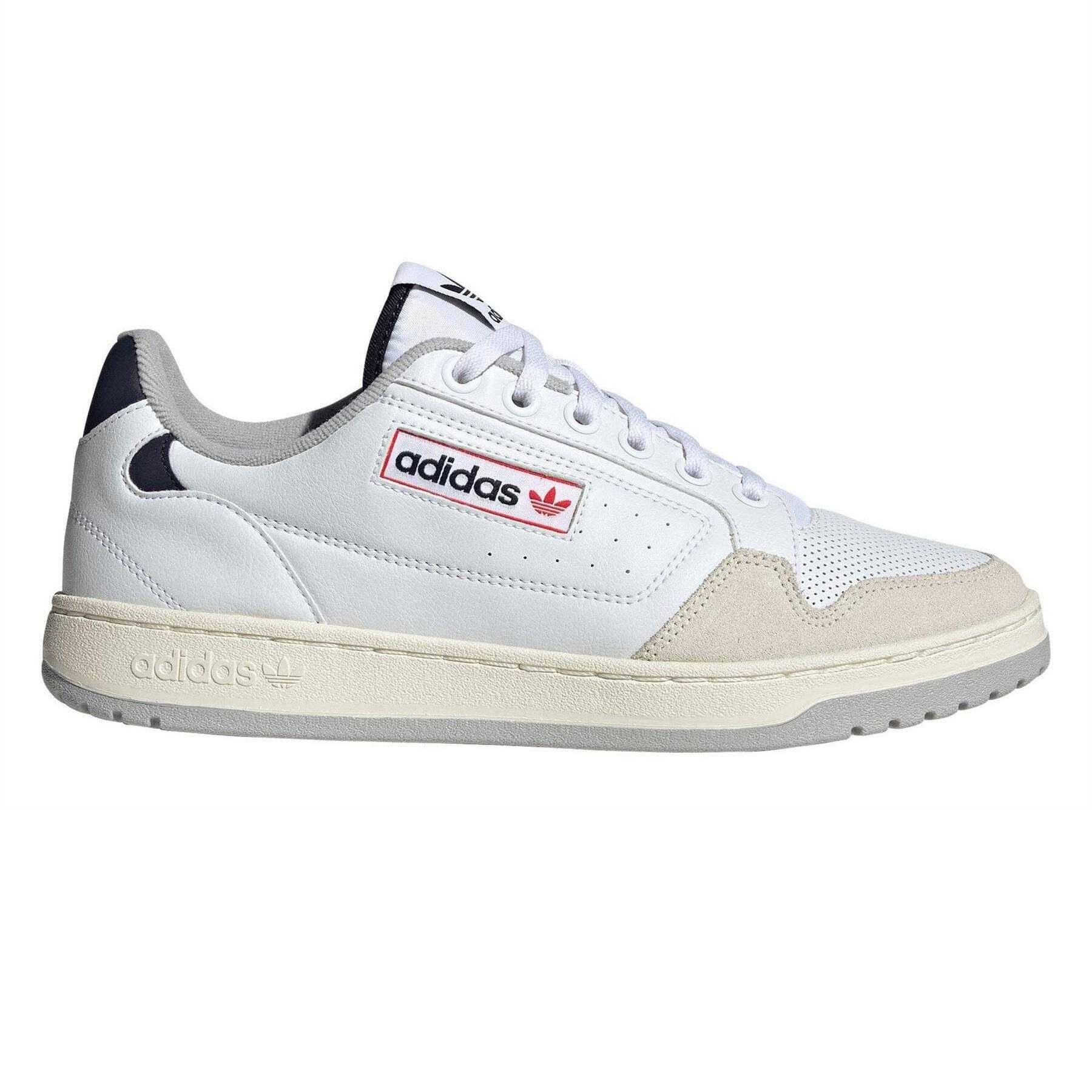 Adidas Mens NY Leather Low Cut Flat Trainers