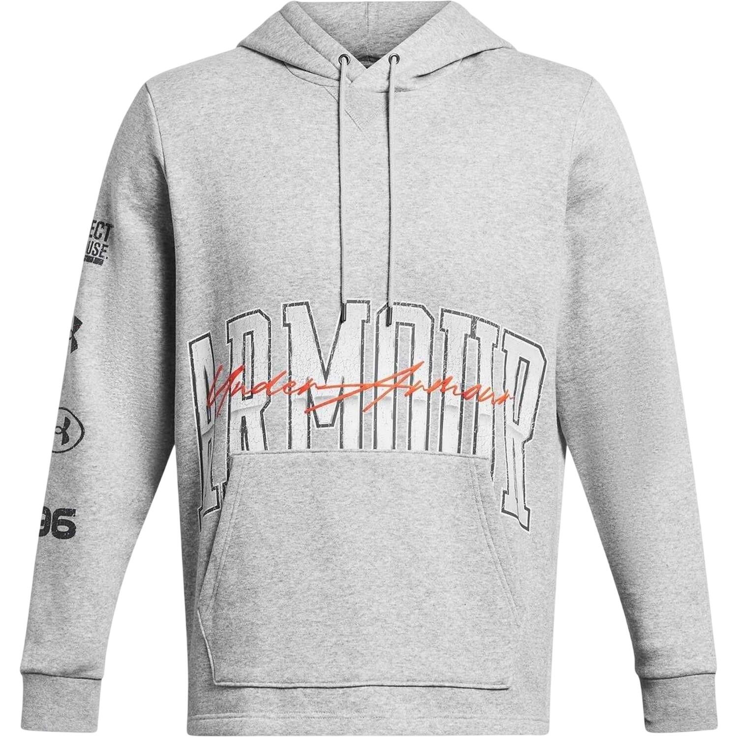 Under Armour Mens Essential Sleeve Print Hoodie
