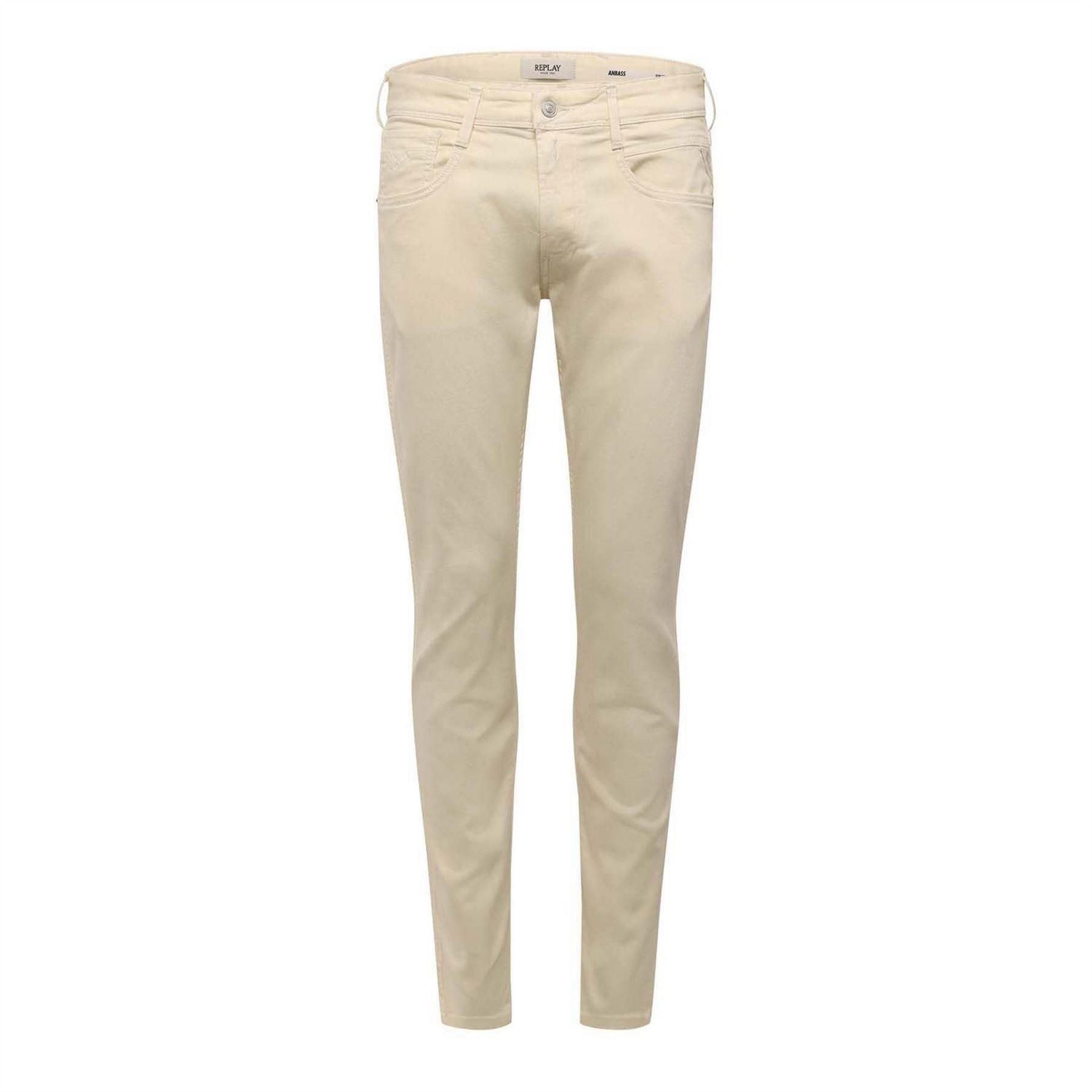Replay Mens Cotton Blend Slim Jeans