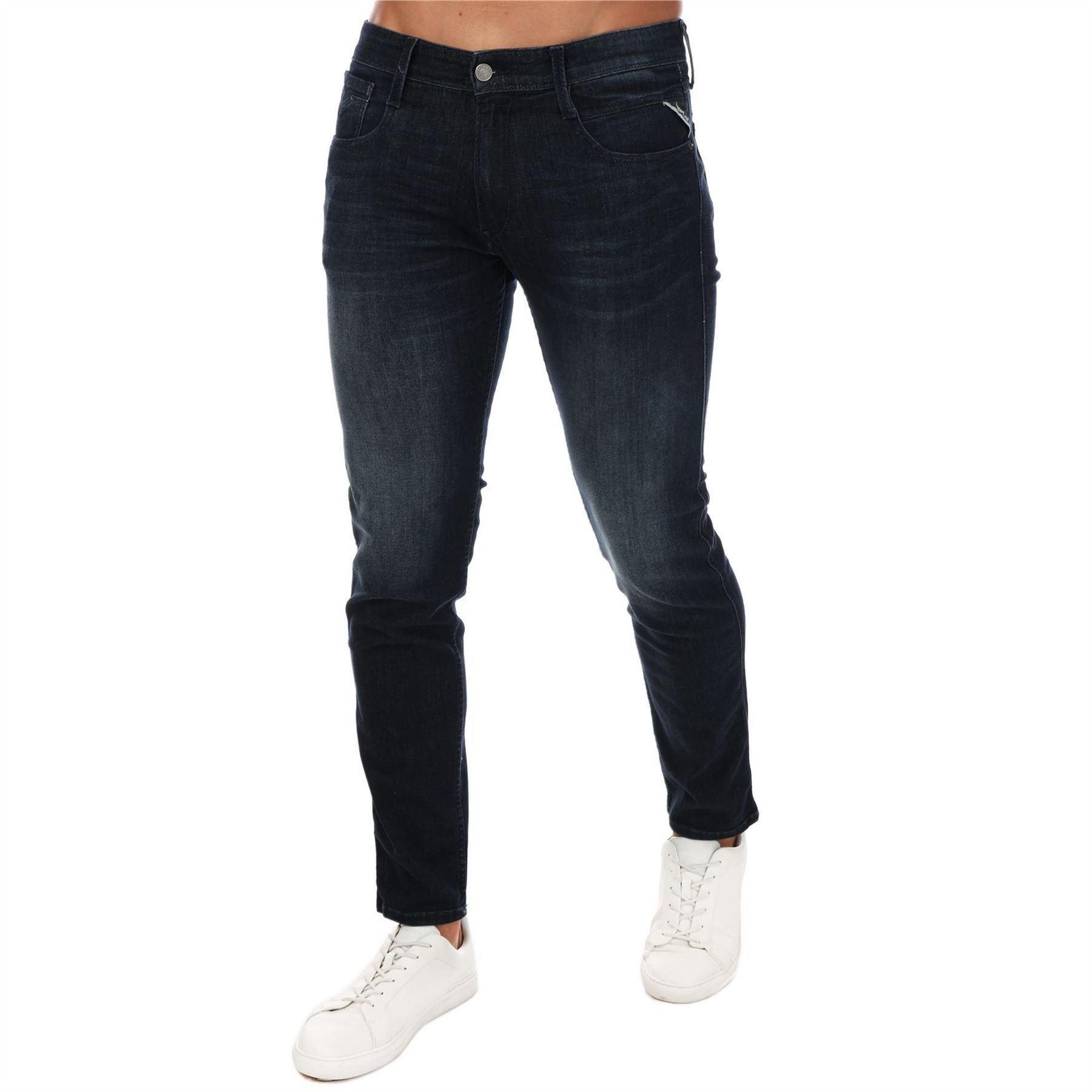 Replay Mens Anbass Stretch Slim Jeans
