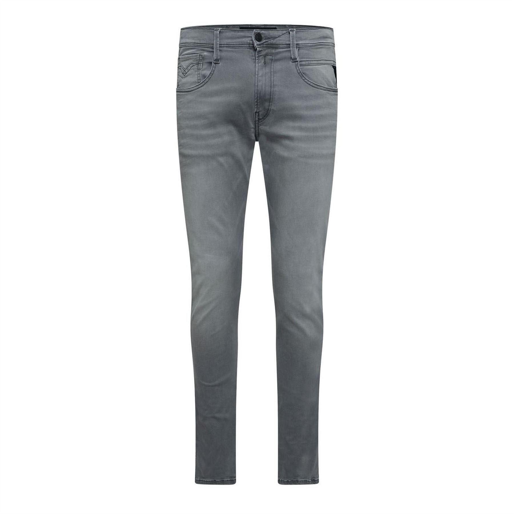 Replay Mens Anbass Cotton Blend Slim Jeans