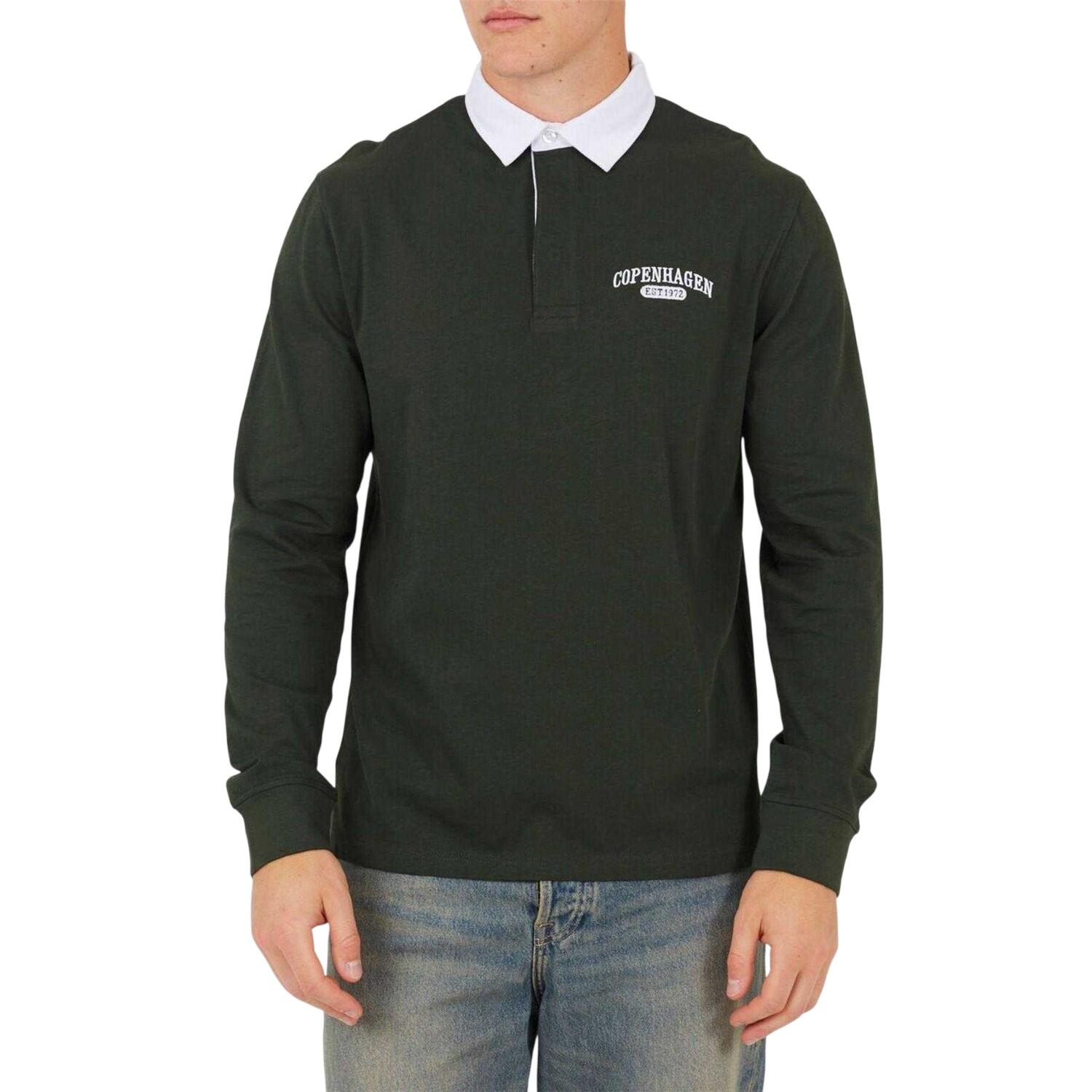 Brave Soul Mens Embroidered Rugby Shirt