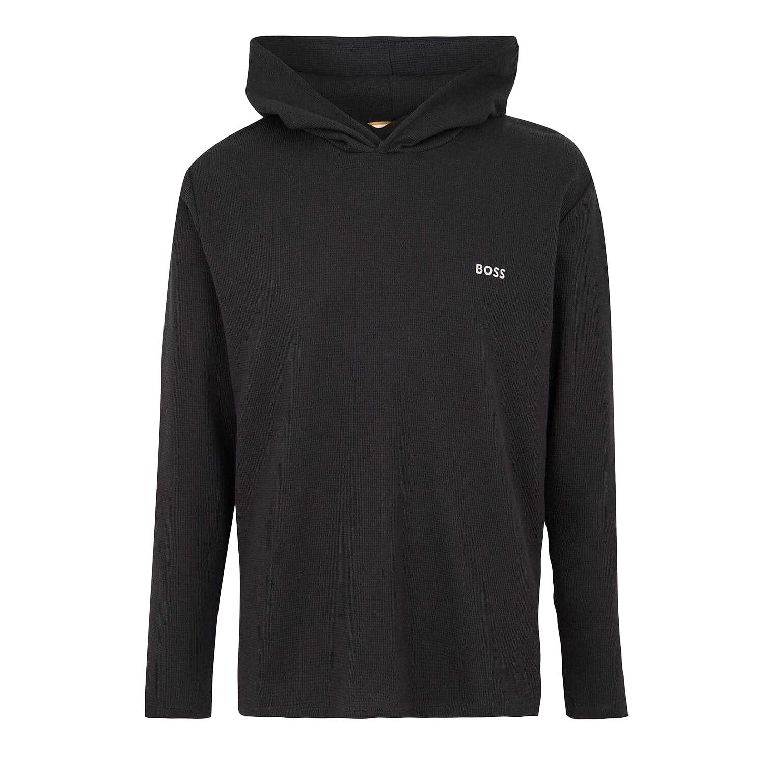 Boss Mens Waffle Knit Pullover Hoodie