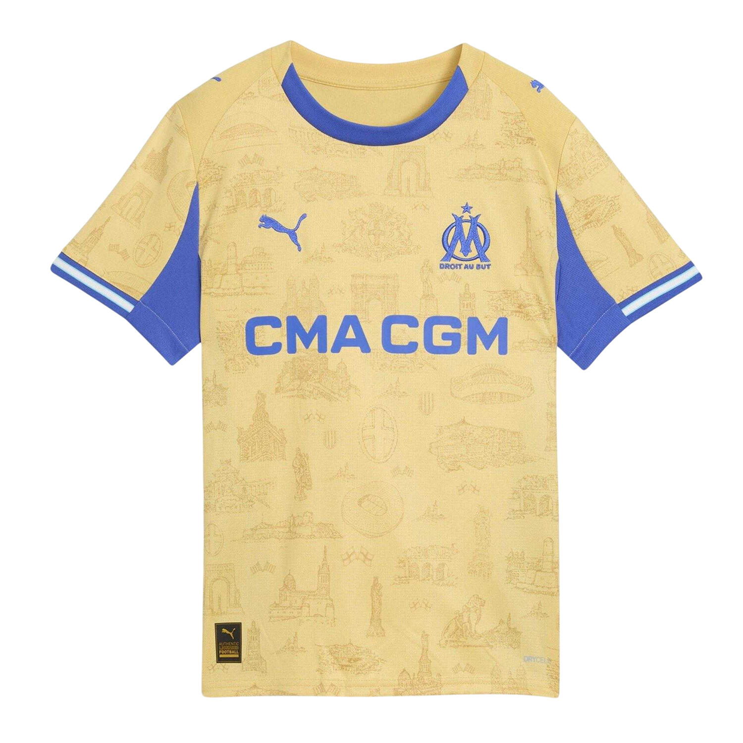 Puma Childrens/Kids 2025/2026 Olympique De Marseille FC Football Shirt