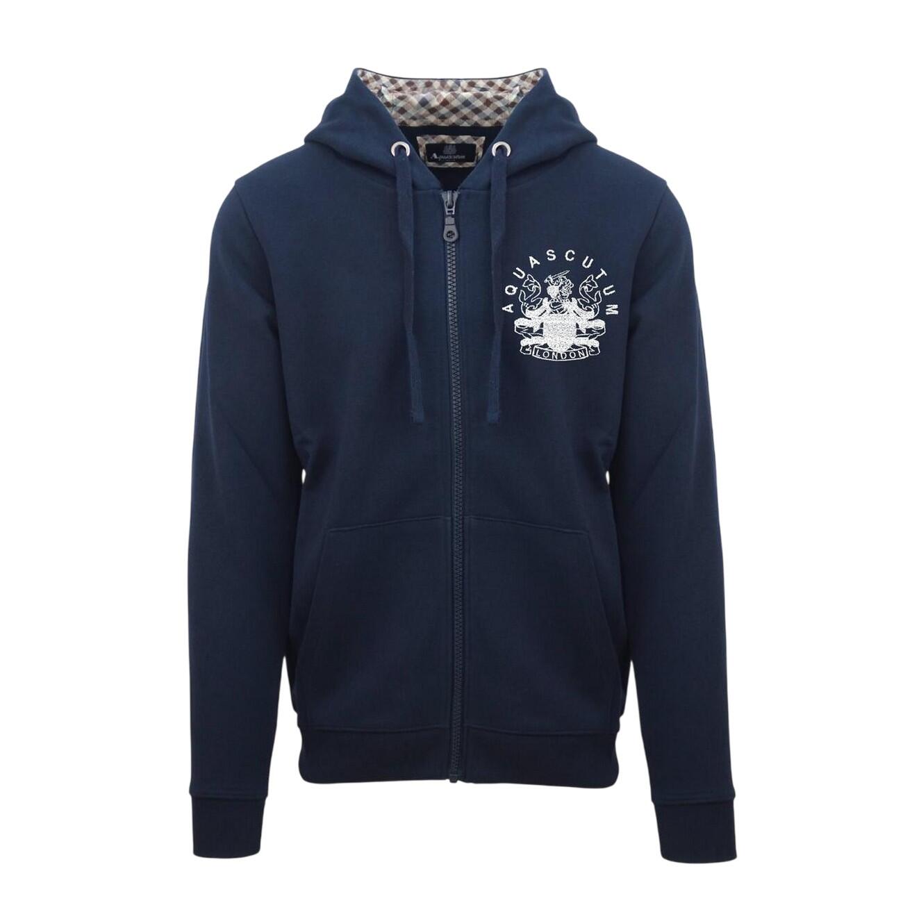 Aquascutum Mens Relaxed Fit Full Zip Hoodie