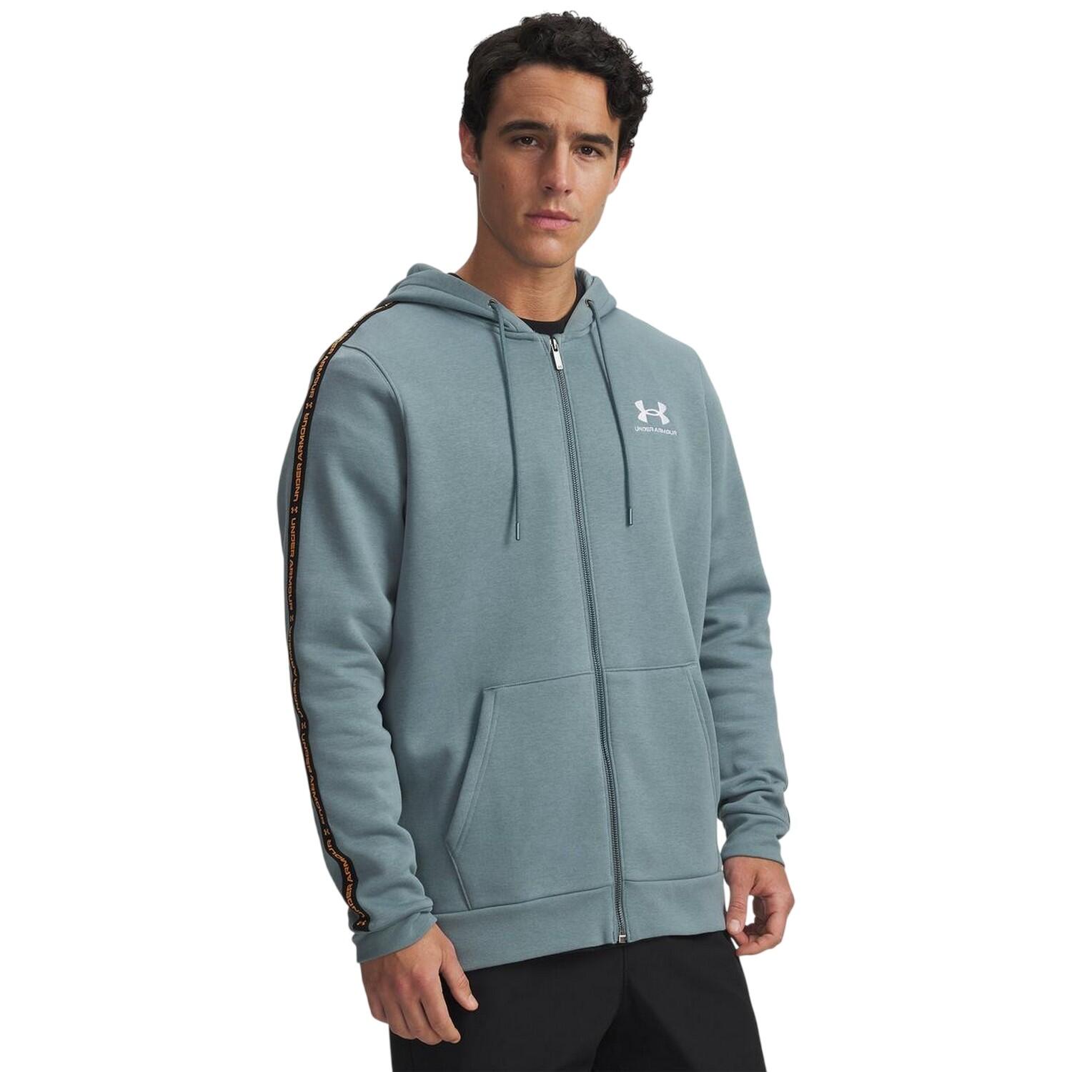 Under Armour Mens Fleece Taped Sleeve Full Zip Hoodie