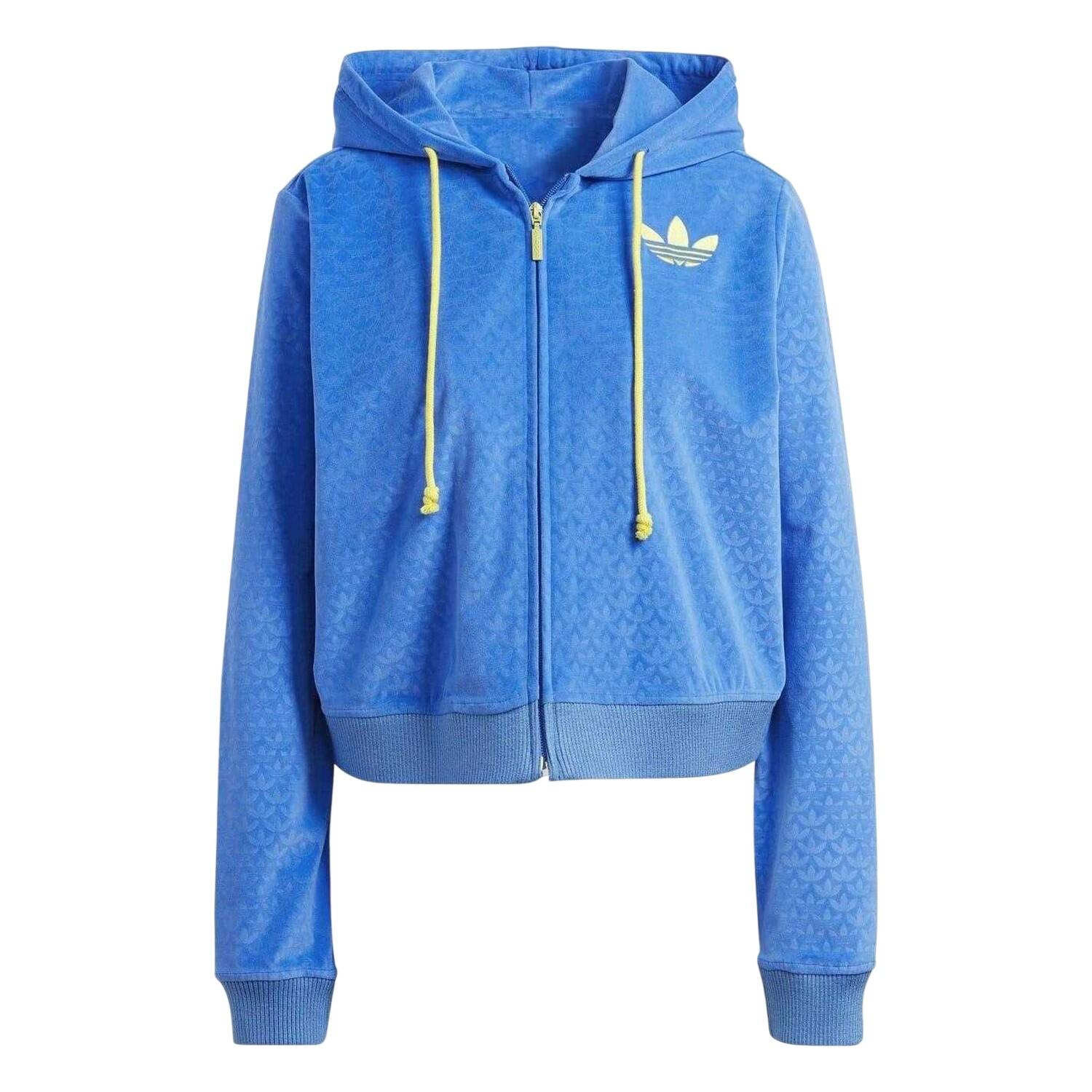 Adidas Womens/Ladies 70S Velour Oversized Full Zip Hoodie