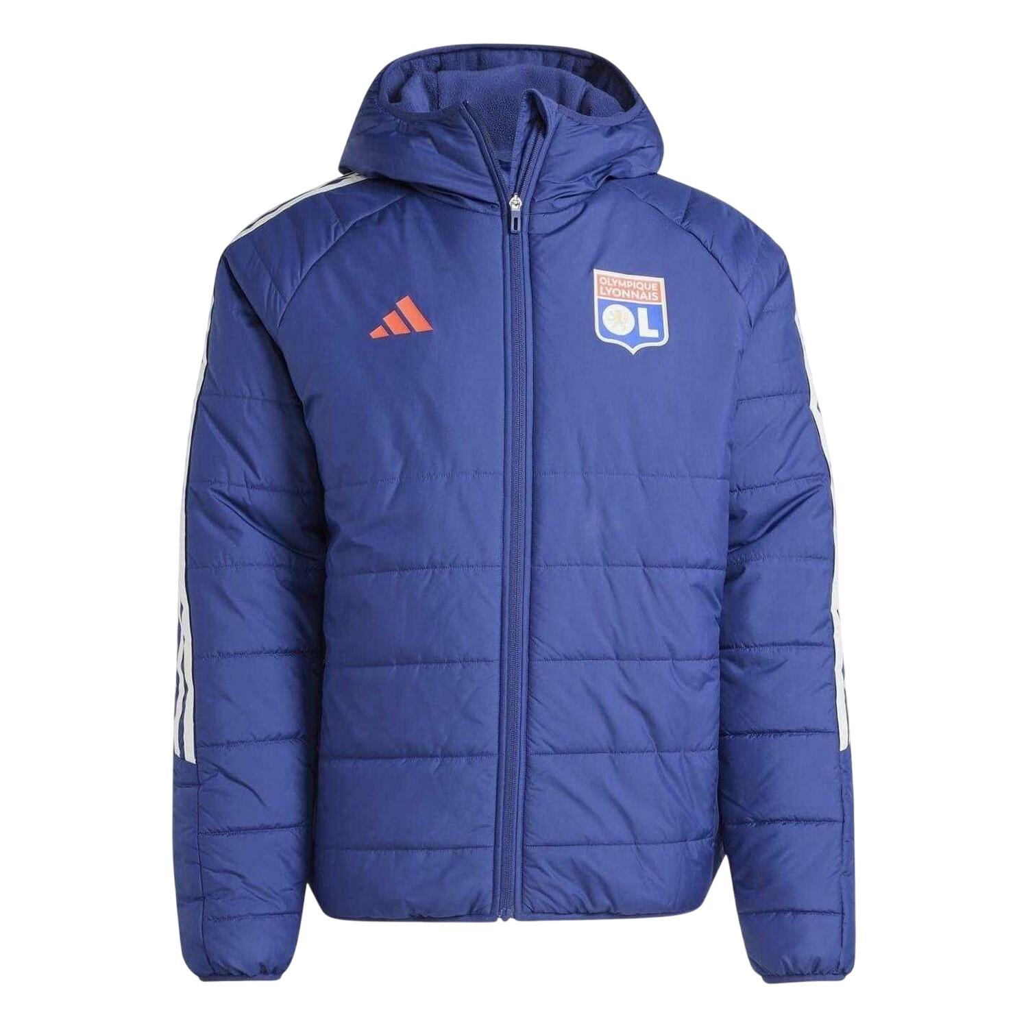 Adidas Mens Olympique Lyonnais Full Zip Snug Fit Jacket