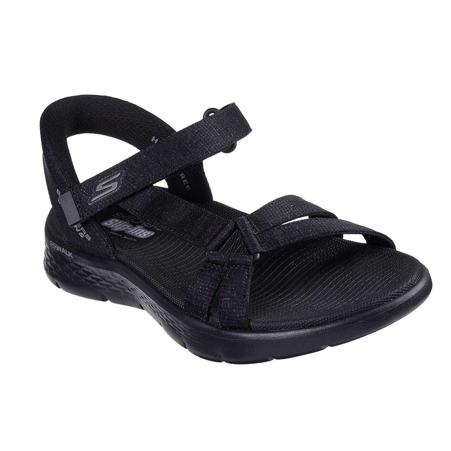 Skechers Womens/Ladies Go Walk Heathered Slip-In Sandals