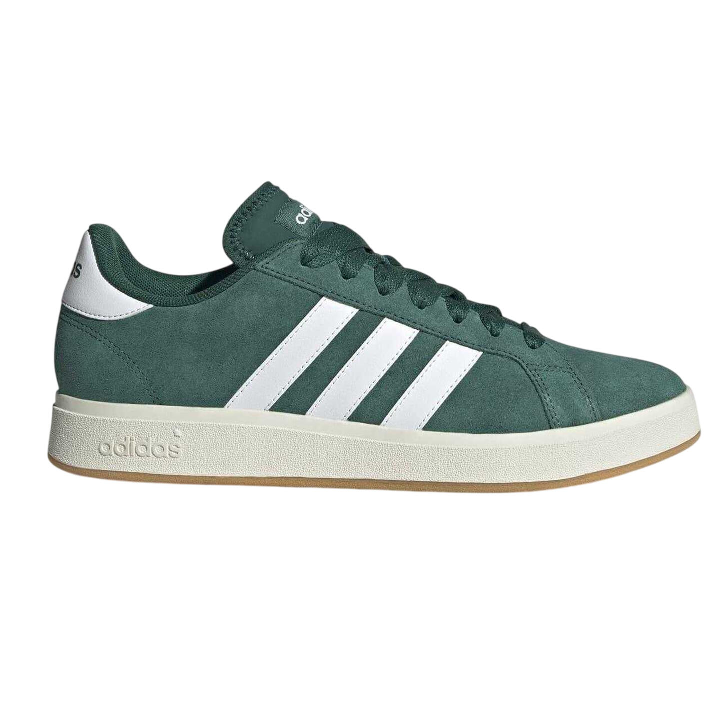 Adidas Mens Grand Court 3 Stripes Suede Flat Trainers