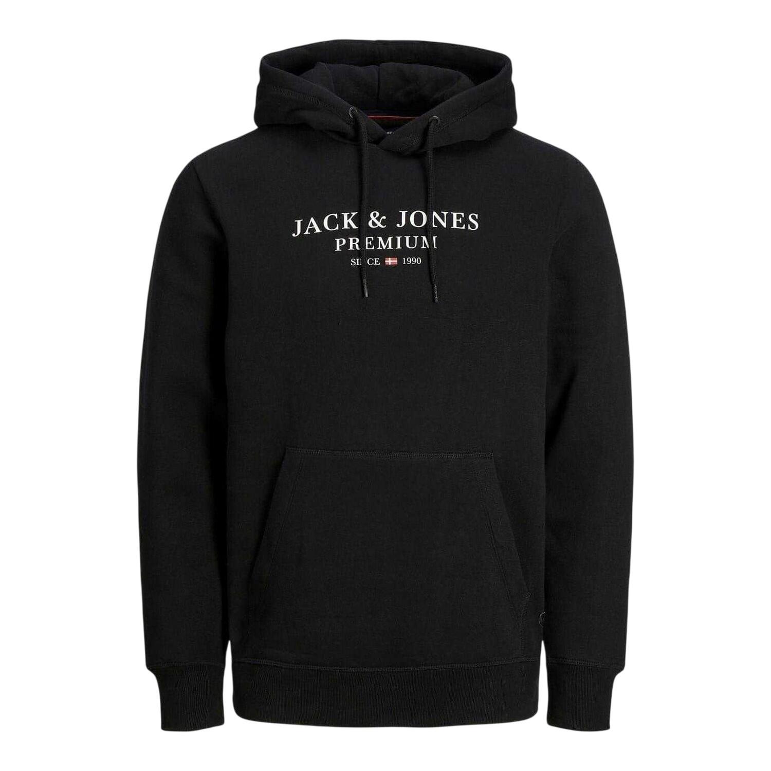 Jack And Jones Mens Bluarchie Logo Long-Sleeved Hoodie