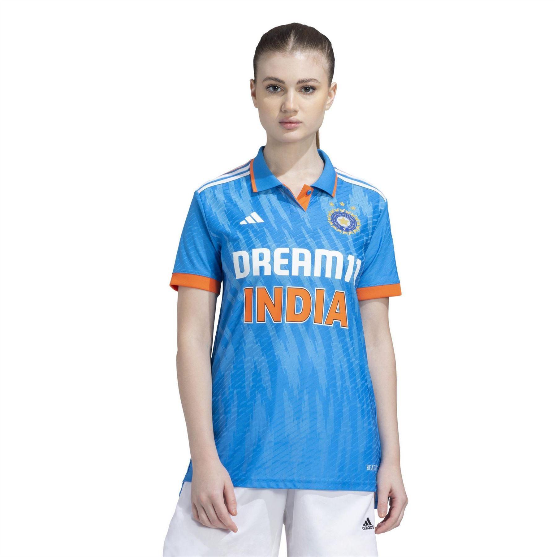 Adidas Womens/Ladies One Day India Cricket T-Shirt