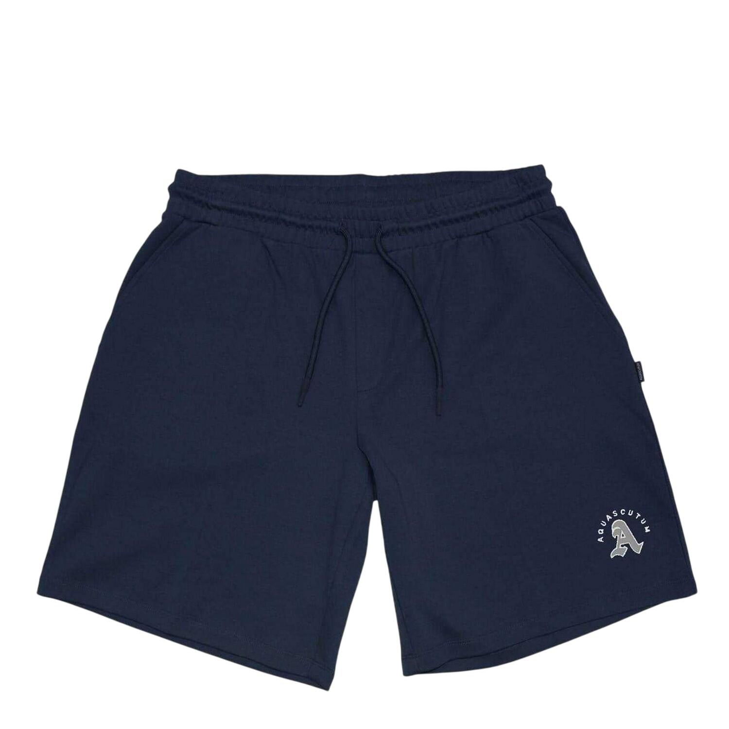 Aquascutum Mens Classic Logo Drawstring Waist Sweat Shorts