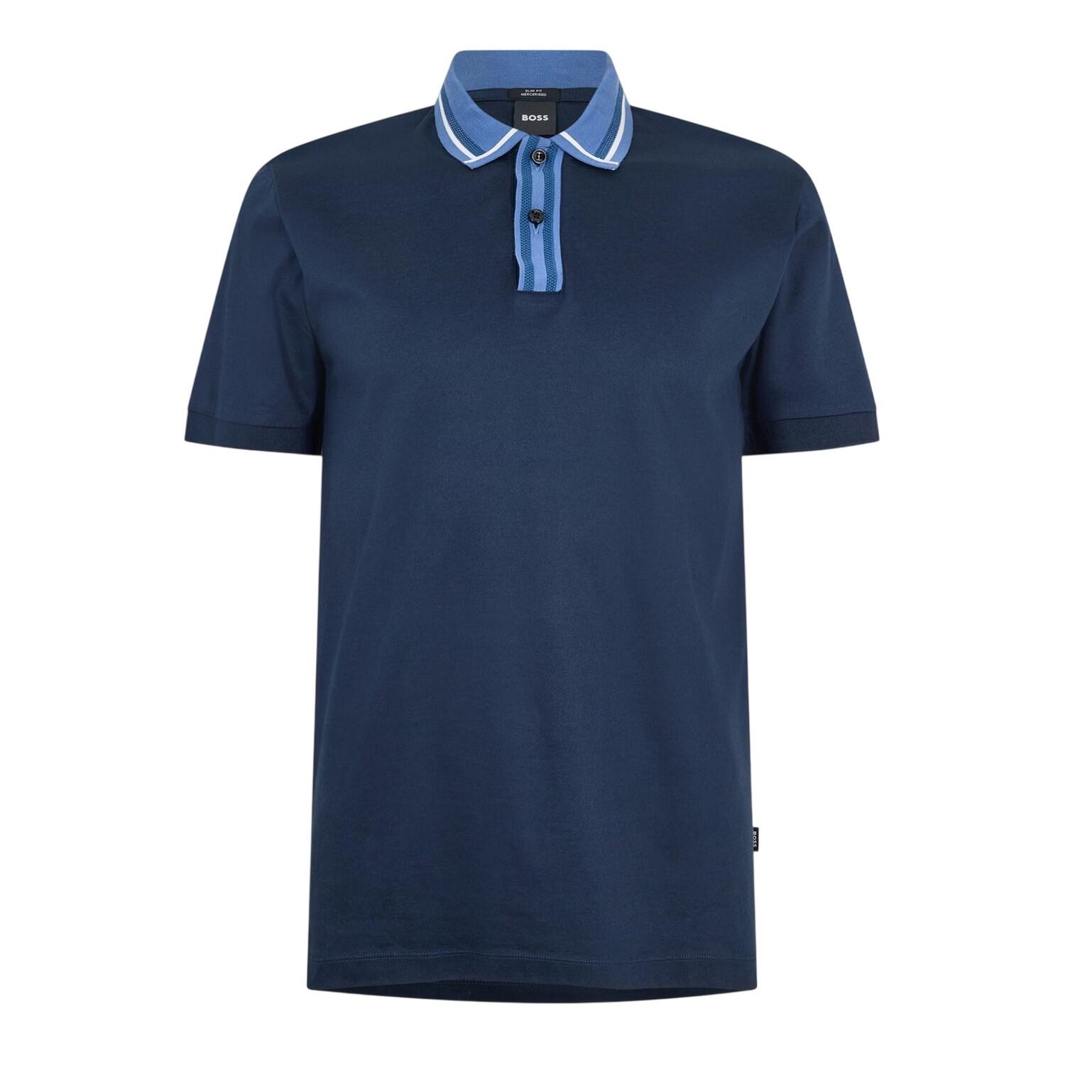 Boss Mens Contrast Detail Short-Sleeved Polo Shirt