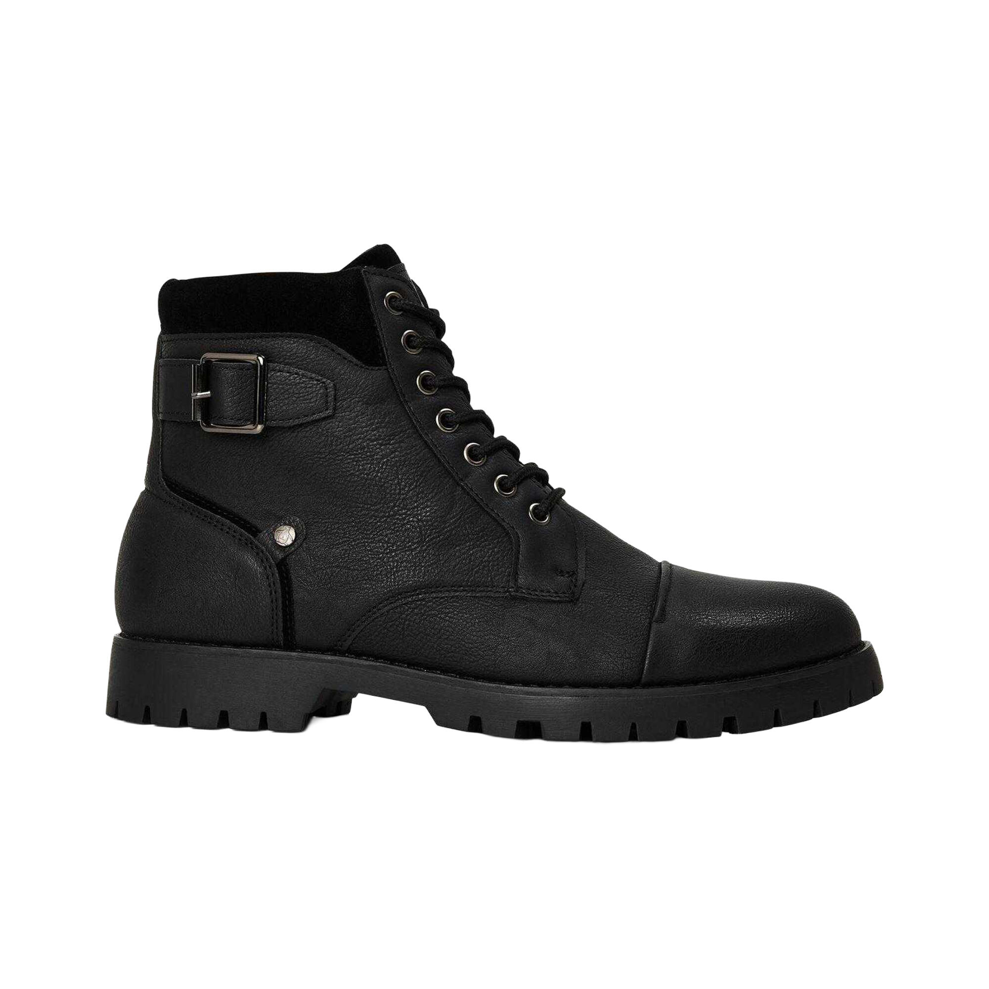 Original Penguin Mens Plain Leather Combat Boots