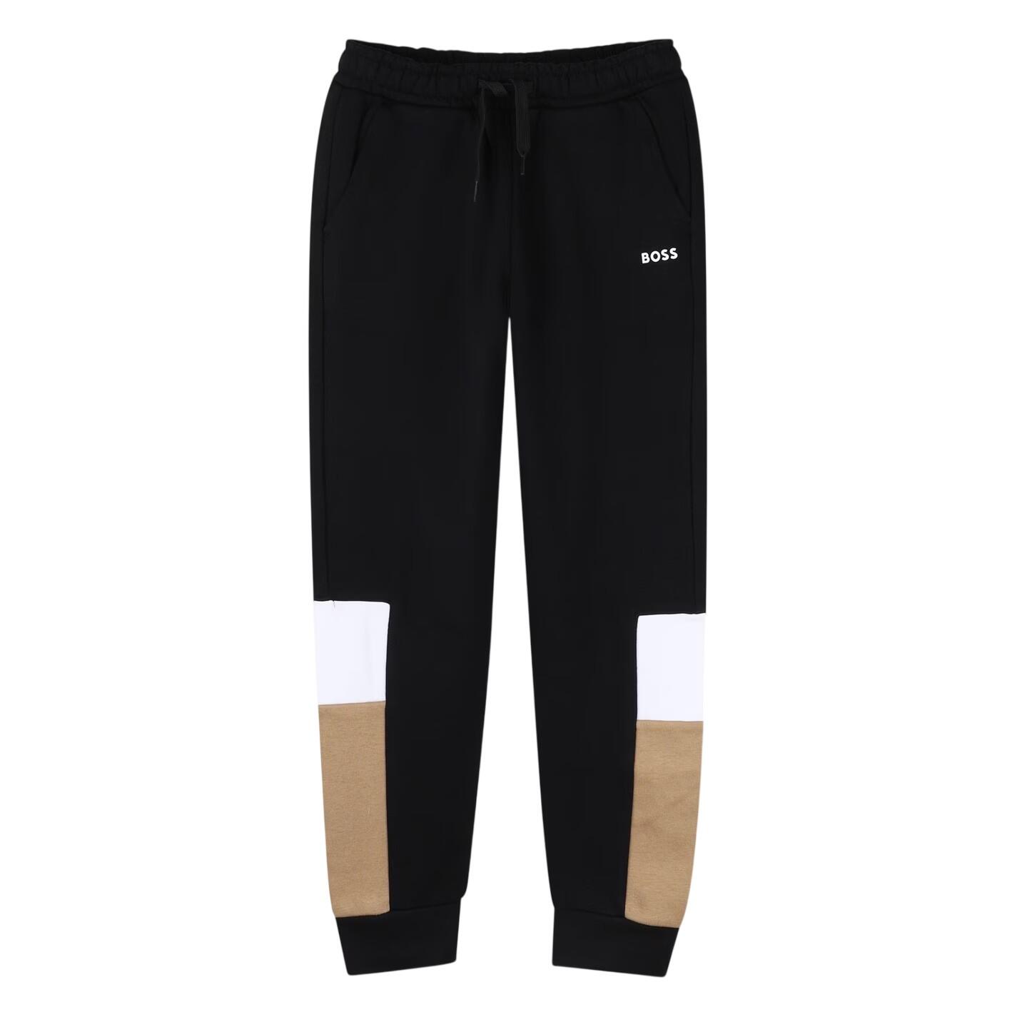 Boss Boys Fleece Colour Block Slim Joggers