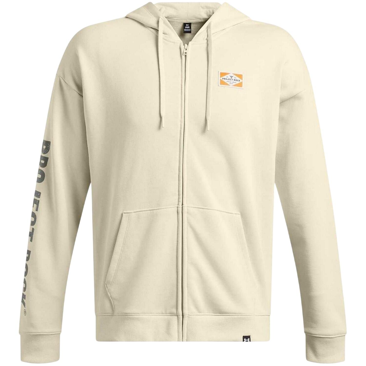 Under Armour Mens Project Rock Graphic Print Relaxed Fit Full Zip Hoodie