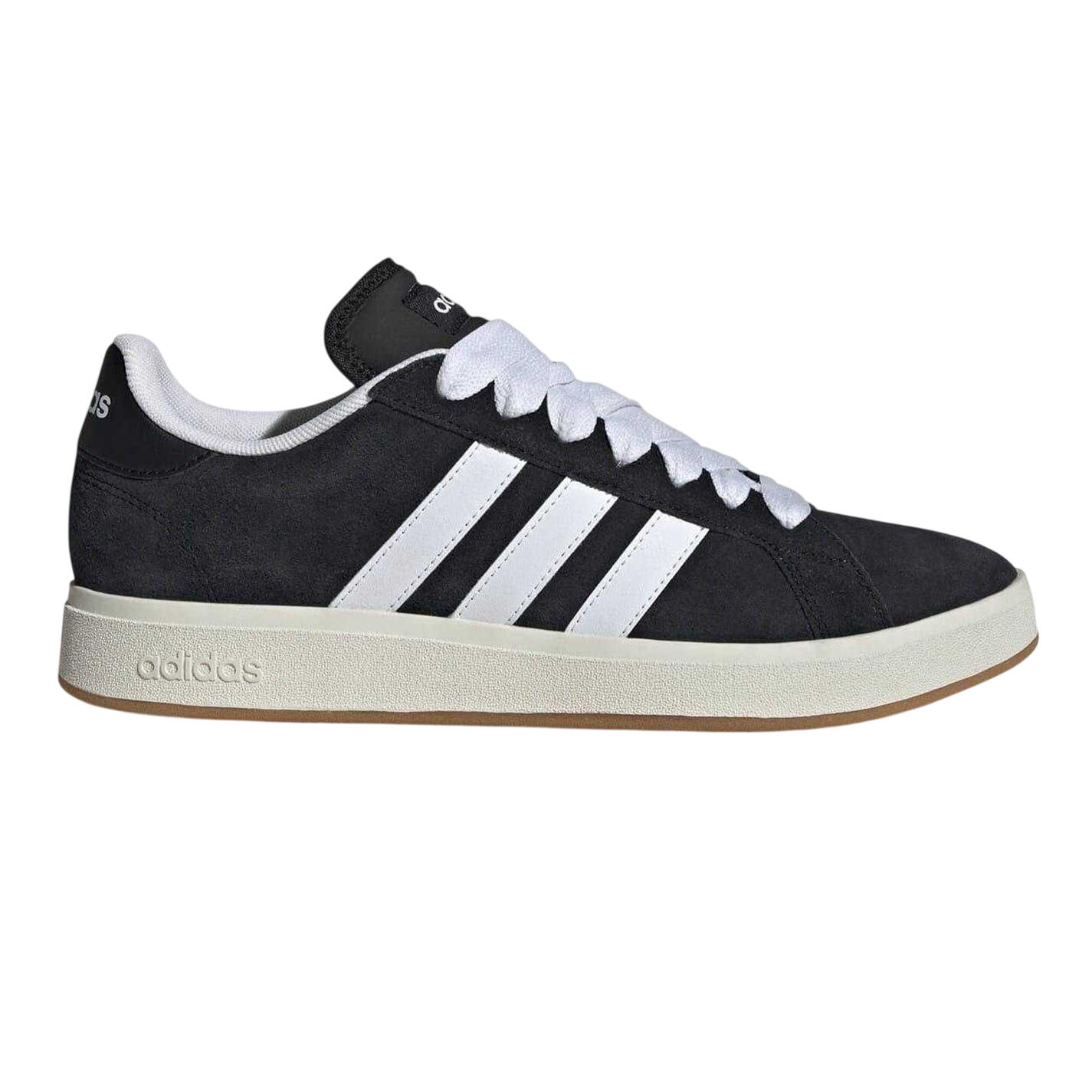 Adidas Mens Grand Court 3 Stripes Suede Flat Trainers