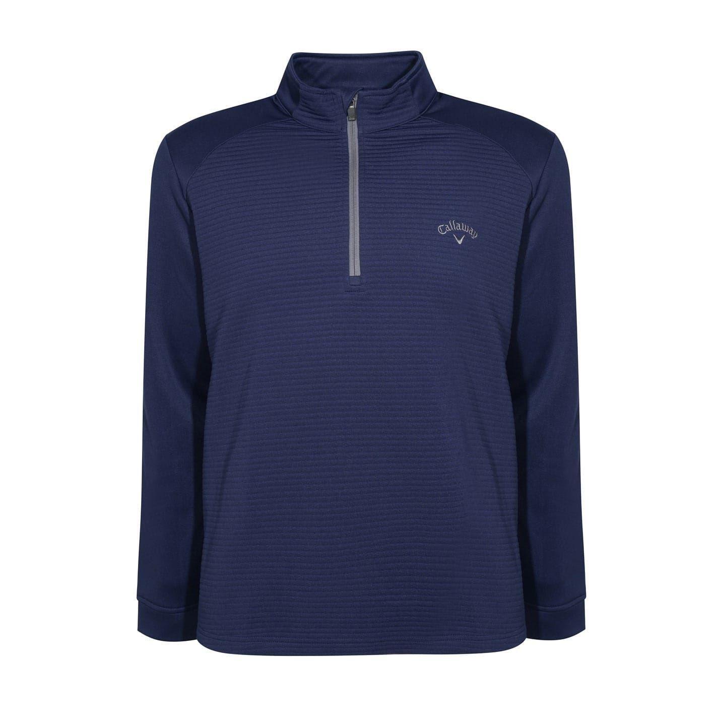 Callaway Mens Herringbone Quarter Zip Golf Top