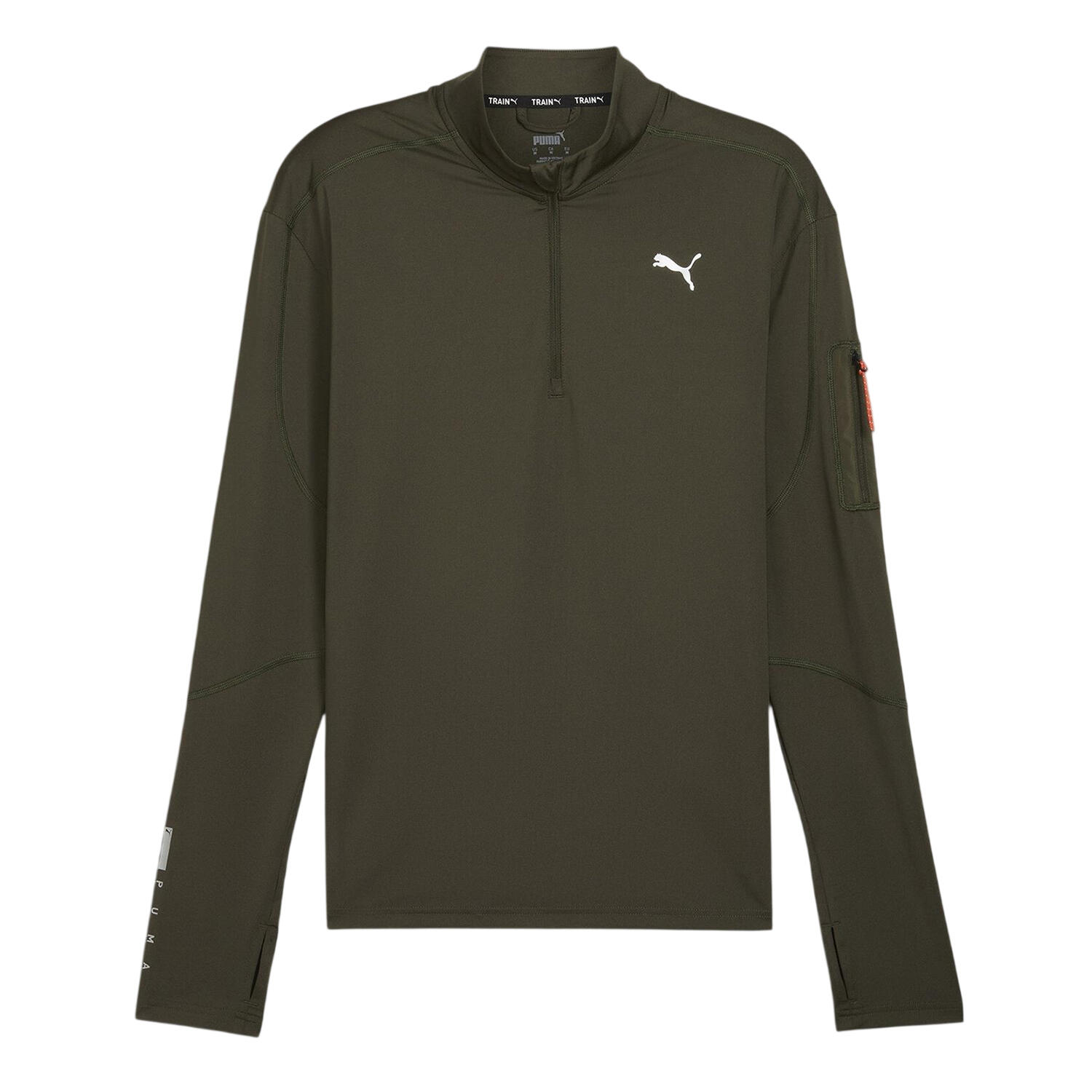 Puma Mens Cloudspun Quarter Zip Long-Sleeved Top