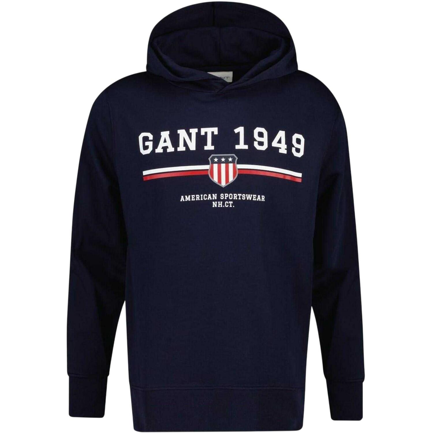 Gant Mens 1949 Graphic Print Drawstring Hoodie