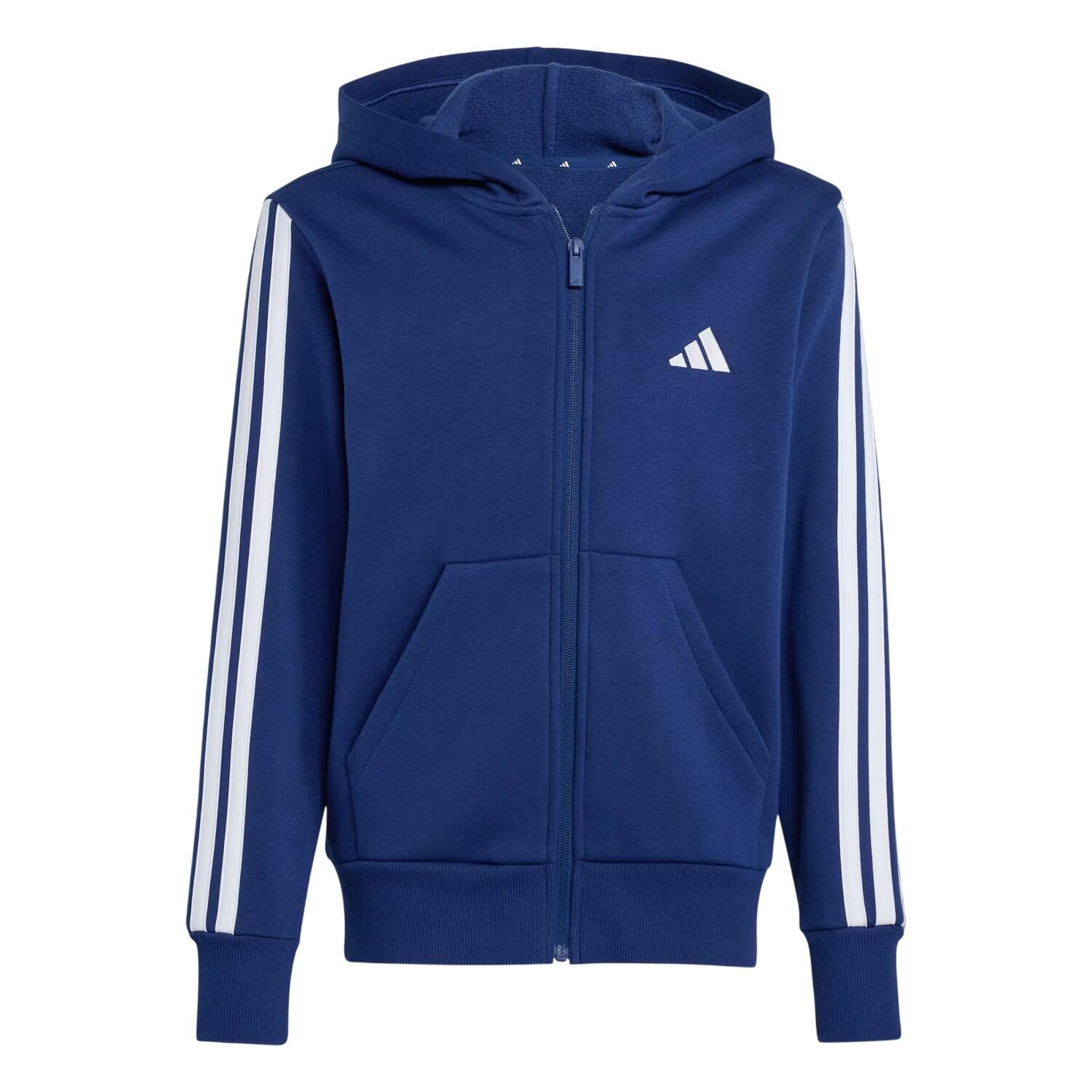 Adidas Childrens/Kids Essentials 3 Stripes Full Zip Hoodie