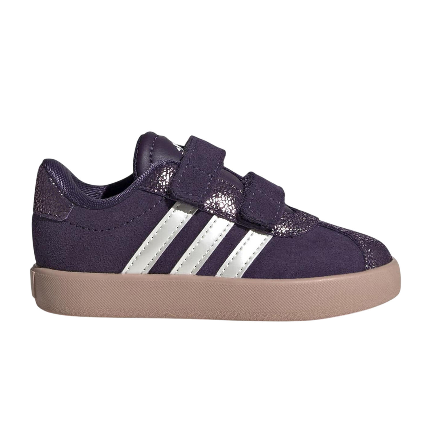 Adidas Childrens/Kids VL Court 3.0 Stripes Round Toe Trainers