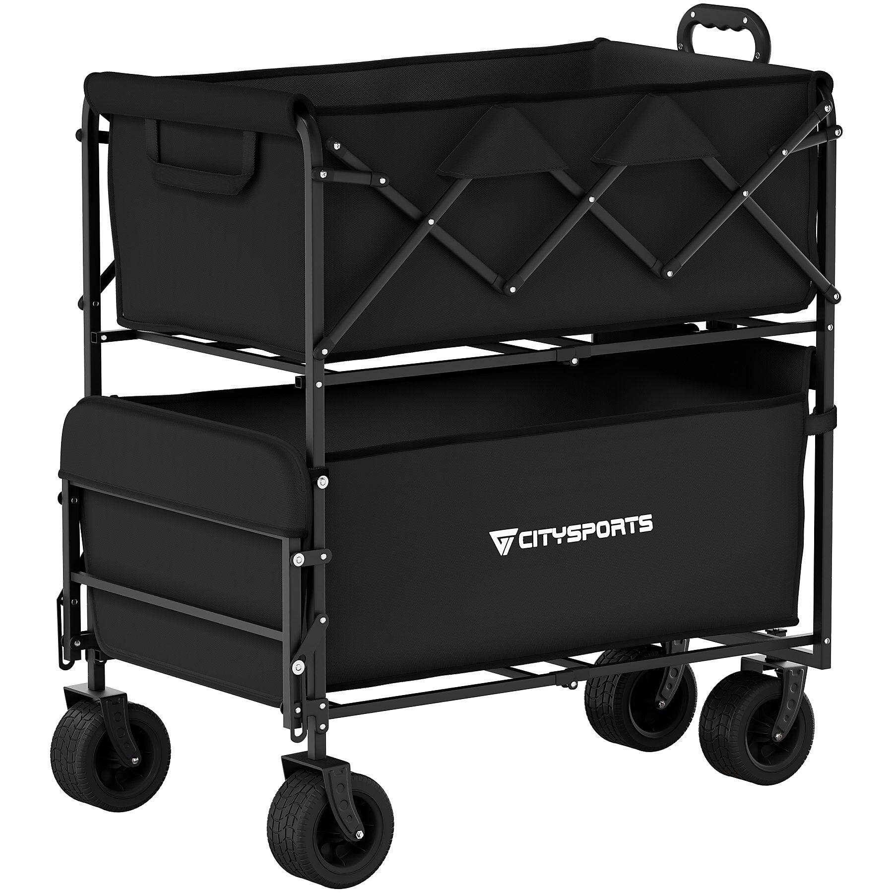 Opvouwbare kampeerwagen. Opvouwbare transportwagen voor kampeeruitrusting. 3/8