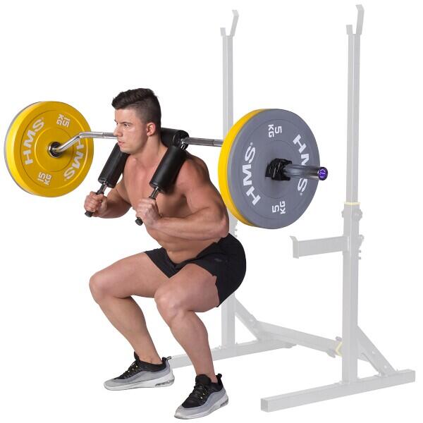 Olympische SZ-Langhantel 2300 mm GOL320 + Lock Jaw Verschlüsse SCHWARZ – HMS 6/7
