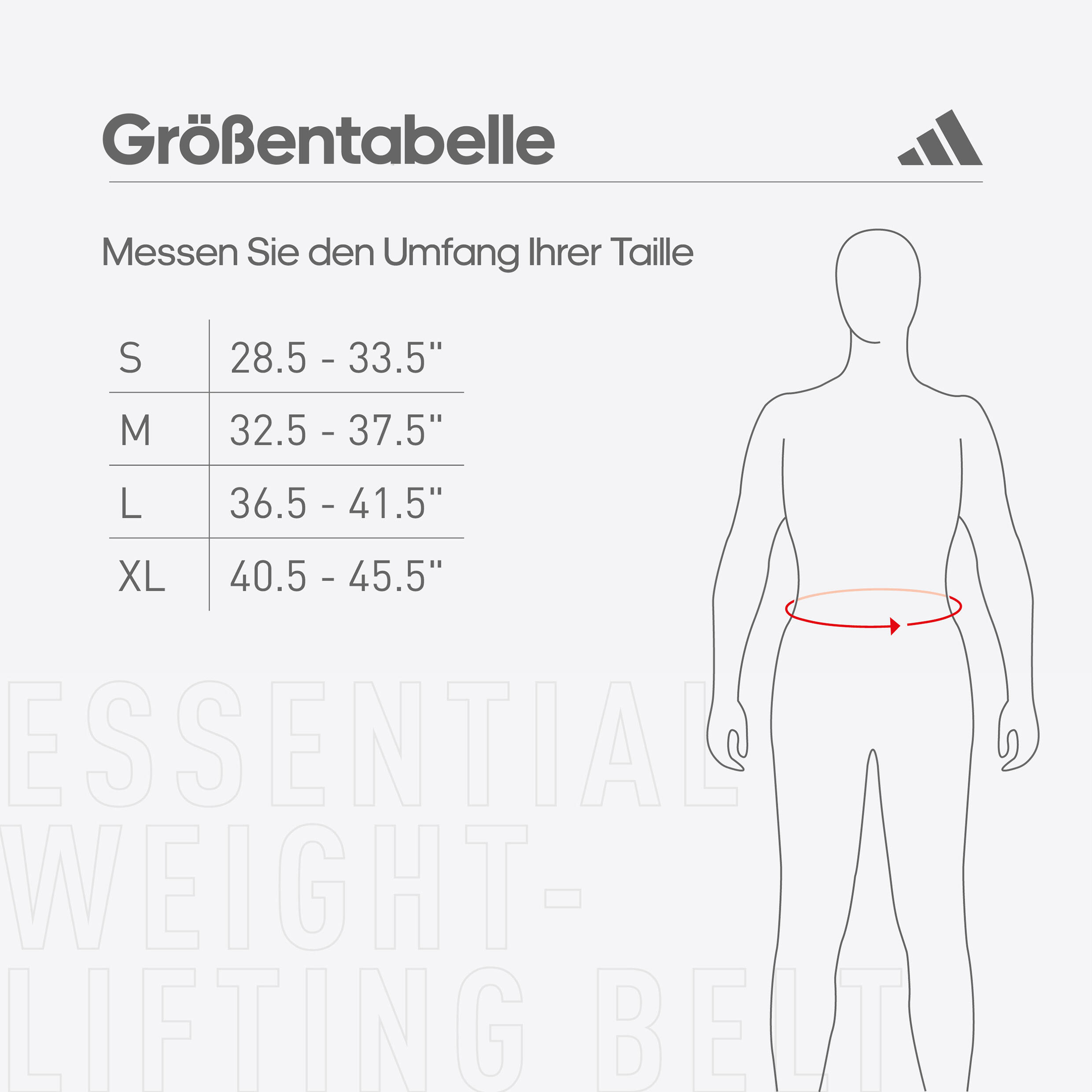 Adidas Training - Ceinture essentielle pour l’haltérophilie, taille XL+ 8/8