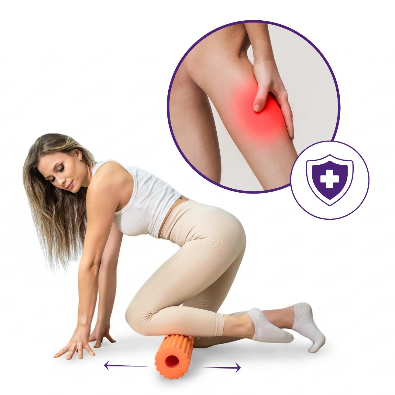Wałek do Masażu 3w1 Roller do Ćwiczeń i Rolowania DrFit 6/7