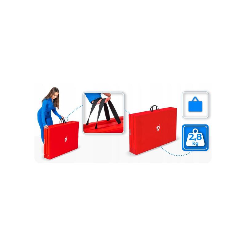 Saltea de gimnastică pliabilă pentru exerciții 197x100x5