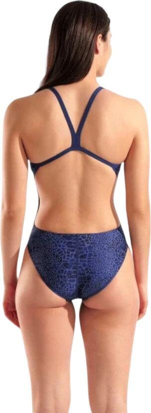 Maillot de Bain Arena Snakeskin Dos Challenge Bleu Femme 2/5
