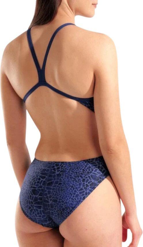 Maillot de Bain Arena Snakeskin Dos Challenge Bleu Femme 4/5