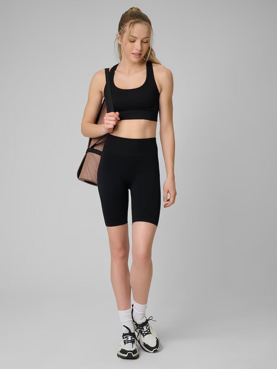 Legginsy do biegania krótkie damskie z wysokim stanem bezszwowe