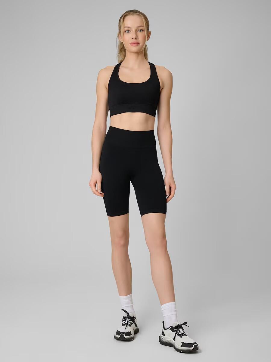Legginsy do biegania krótkie damskie z wysokim stanem bezszwowe